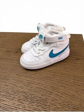 Nike Toddler High-Top Sneakers White Blue Size 8C